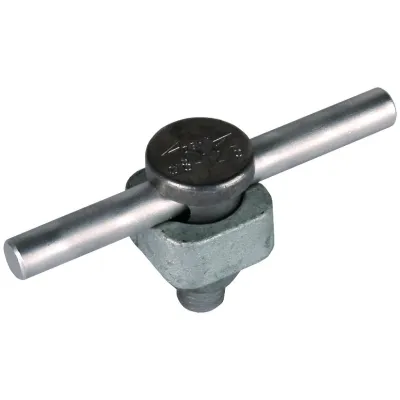 DEHN KS-Verbinder 300002 | Klemmschrauben-Verbinder für Rundleiter 8-12,5 mm | Temperguss M12 | 50 kA Blitzstrom