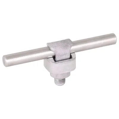 DEHN KS-Verbinder 301000 | Klemmschrauben-Verbinder für Rundleiter 7–10 mm | Zinkdruckguss | unbehandelt | 100 kA