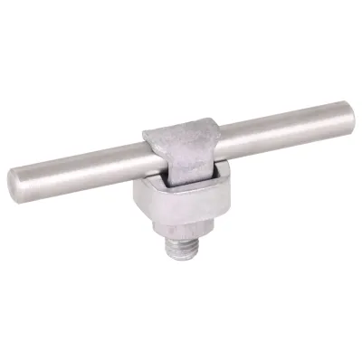 DEHN KS-Verbinder 301000 | Klemmschrauben-Verbinder für Rundleiter 7–10 mm | Zinkdruckguss | unbehandelt | 100 kA