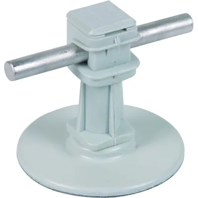 DEHN Leitungshalter DEHNsnap 297110 | Dachleitungshalter für Metalldach | Klebepad | Ø8mm | H36mm | Kunststoff | grau