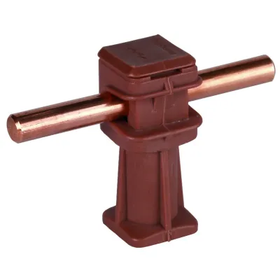 DEHN Leitungshalter 204027 | DEHNsnap LH DS 8 H36 IGM6 BR | Runddraht 8mm | M6 Innengewinde | Kunststoff braun | 36mm