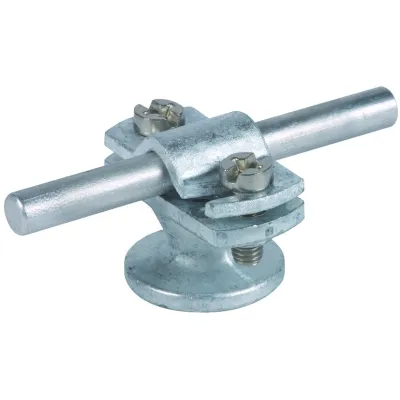 DEHN Leitungshalter 275110 | für Rundleiter 7-10mm | M8 Innengewinde | verzinkter Stahl | Wandabstand 20mm