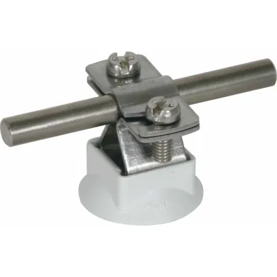 DEHN Leitungshalter LHZS8.10FL20M8KSCU | Edelstahl V2A | Rundleiter 8-10mm | Flachleiter 20mm | Schraubschelle