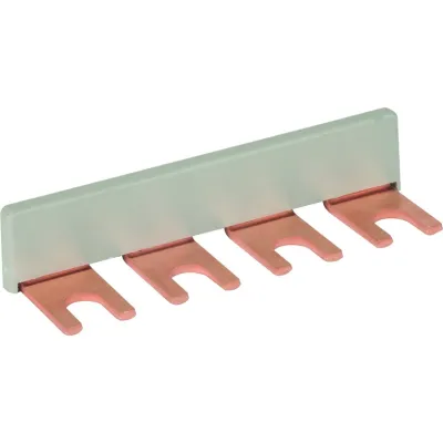 DEHN Kammschiene 900610 MVS 1 4 | Phasenschiene einphasig 4-polig | Kupfer 16mm² | 80A | Gabelanschluss | 17,5mm