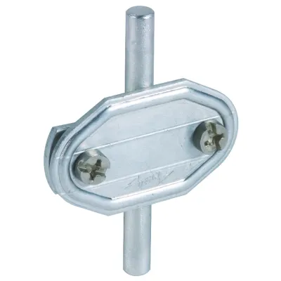 DEHN Nummernschild 480003 | Bezeichnungsschild ohne Nummer | Aluminium unbehandelt | für Rund-/Flachleiter 7-10mm 30mm