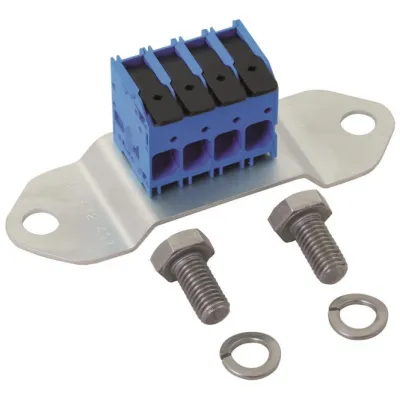 DEHN Push-in Adapter 472497 PAS EX CC | 4x 4-16mm² | für PA-Schiene | Zone 1/2/21/22 | Federzuganschluss | blau