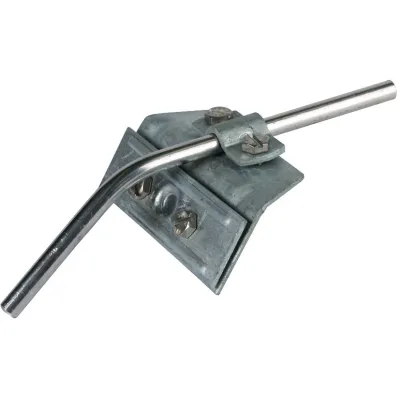 DEHN Schneefanggitterklemme 343000 | Rundleiter Ø7–10mm | Klemmbereich 3–13mm | Stahl verzinkt | Sechskantschraube