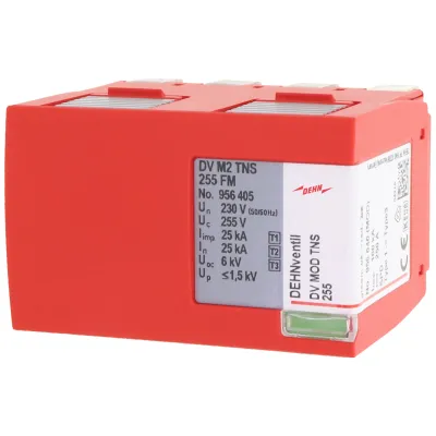DEHN Schutzmodul Kombi-Ableiter DV MOD TNS 255 | Blitzstromableiter Typ 1+2+3 | 4-polig | 230V AC | 100kA | TN-S-System