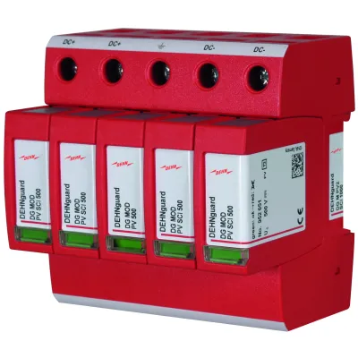 DEHN Überspannungsableiter Typ 2 DG M PV2 SCI 1000 | PV-Anlagen DC | 4-polig | 1000V | 25kA | 5TE | Hutschiene | IP20