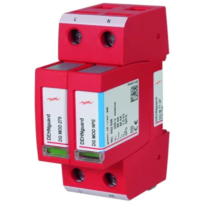 DEHN Überspannungsableiter DGMTT2P275FM Typ 2 | 2-polig | 230V | TT/TN | 20kA | FM-Kontakt | Hutschiene | IP20
