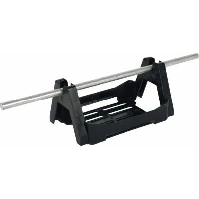 DEHN Dachleitungshalter KF2 253051 | Flachdach | 2-fach Leitungshalter | Clipschelle 8mm | Kunststoff | UV-beständig