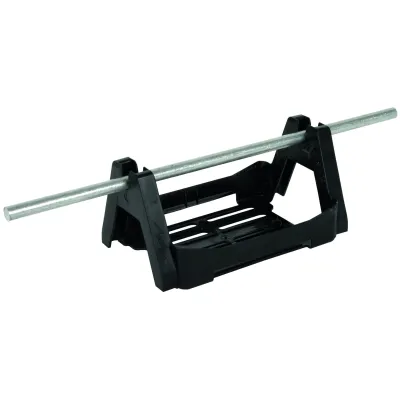 DEHN Dachleitungshalter KF2 253051 | Flachdach | 2-fach Leitungshalter | Clipschelle 8mm | Kunststoff | UV-beständig