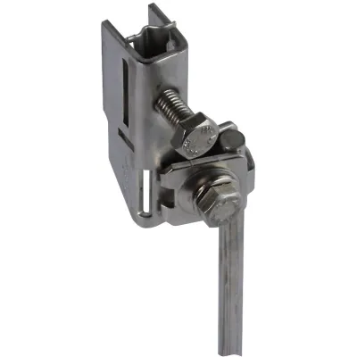 DEHN Spannkopf 540110 | Antennen-Bandrohrschelle | für Endlos-Spannband 25x0,3mm | Edelstahl V2A | Rd 10mm | unbehandelt