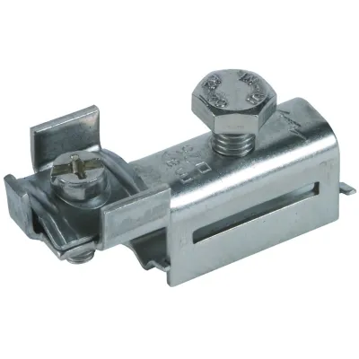 DEHN Spannkopf 540900 | Erdungsbandrohrschelle | für Spannband 25x0,3mm | Edelstahl V2A | Anschluss 4-25mm²