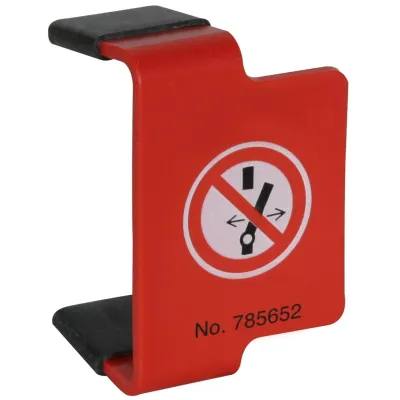 DEHN Sperrelement 785652 | für Leitungsschutzschalter | 2TE | H 45mm | bis 1000V | Symbol "Nicht schalten" | rot