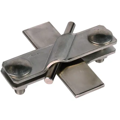 DEHN SV-Klemme 308329 | Kreuzverbinder T-/Kreuz-/Parallel | Edelstahl V4A | Rd 7-10 mm | Fl 30-40 mm | unbehandelt
