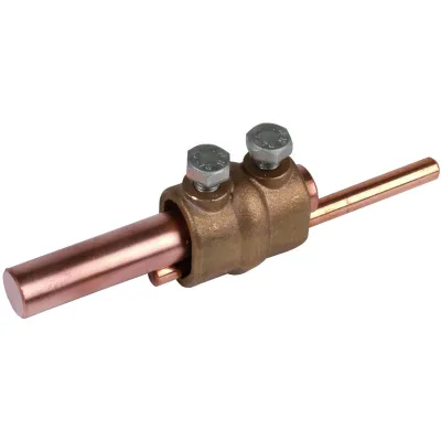 DEHN Trennmuffe 450007 | TM7.10 16 RG | Verbindungsmuffe offen | für Rundleiter 7-10mm & 16mm | Rotguss unbehandelt