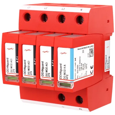 DEHN Überspannungsableiter DG M TT ACI 275 FM | Typ 2 | 4-polig | 230V/275V | 20kA | Hutschiene | IP20