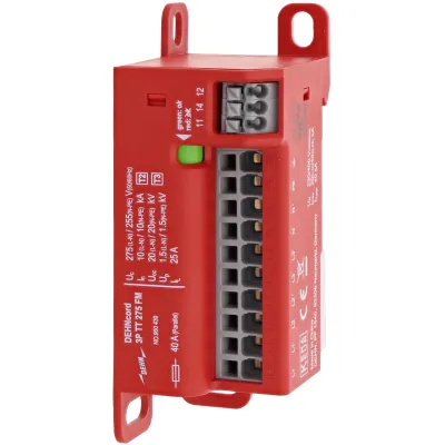 DEHN Überspannungsableiter DCOR 3P TT 275 FM | Typ 2+3 | 3-phasig | 230V AC | Hutschiene | Fernmeldekontakt | 20kA