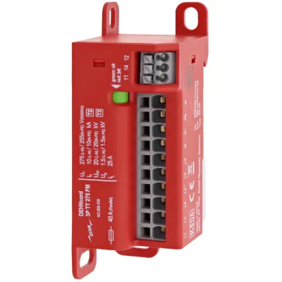 DEHN Überspannungsableiter DCOR 3P TT 275 FM | Typ 2+3 | 3-phasig | 230V AC | Hutschiene | Fernmeldekontakt | 20kA