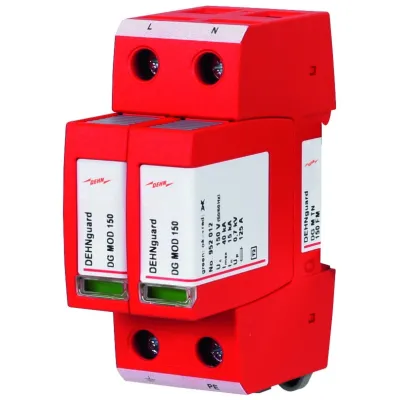 DEHN Überspannungsableiter DG M TN 150 FM | Typ 2 | 120 V AC | 15 kA | FM-Kontakt | Hutschiene | IP20