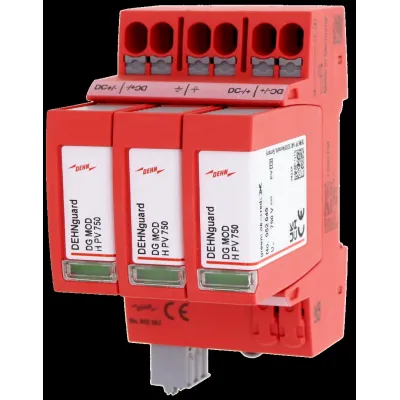 DEHN Überspannungsableiter DG MP YPV 1500 FM | Typ 2 | DC | PV-Anlagen 1500V | 40kA | Hutschiene | 2-polig | IP20