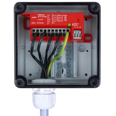DEHN Überspannungsschutz DCU EMOB 2 16 | Typ 2+3 | IP65 | für Wallbox | TN-S/TT | 10kA | optische Anzeige