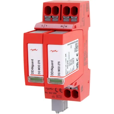 DEHN Überspannungsableiter DG MP TN 275 FM 942205 | Typ 2+3 | TN-Netz | 230V | 1,5kV | 40kA | Hutschiene | FM-Kontakt