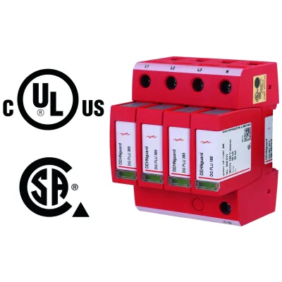 DEHN Überspannungsableiter DG MU 3PY 480 4W+G R | Typ 2 | 480VAC | 4-polig | 50kA | Fernmeldekontakt | Hutschiene