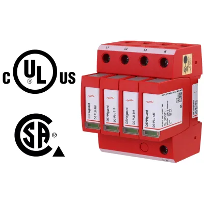 DEHN Überspannungsableiter Typ 2 DG MU 3PY 600 4W+G R | 600VAC 3kV | mit Fernmeldekontakt | 4TE Hutschiene | 20kA | IP20