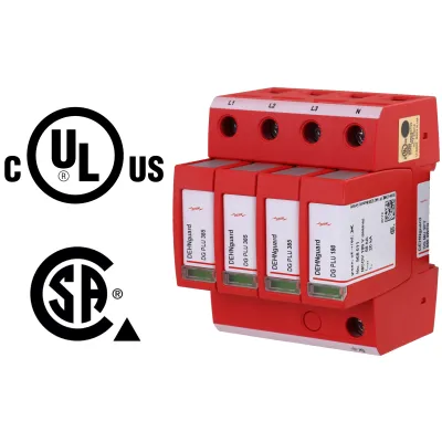 DEHN Überspannungsableiter Typ 2 DG MU 3PY 480 4W+G 908341 | 480VAC | 2,5kV | 4TE | Hutschiene TH35 | 20kA | IP20