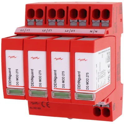 DEHN Überspannungsableiter Typ 2 DG MP TNS 275 | 4-polig | TN-S | 275V AC | 40kA | Hutschiene | IP20 | Art.-Nr. 942400