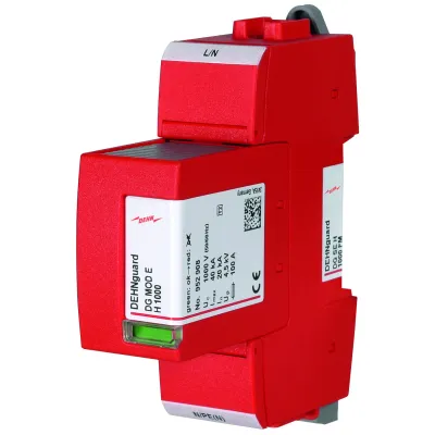 DEHN Überspannungsableiter Typ 2 952938 | 1-polig | 690V AC | Hutschiene | Fernmeldekontakt | 40kA