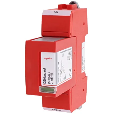 DEHN Überspannungsableiter DG SE CI WE 440 FM | Typ 2 | 1-polig | 400V AC | Vorsicherung | Fernmeldekontakt | Hutschiene