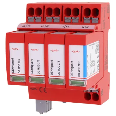 DEHN Überspannungsableiter DG MP TT 275 FM Typ 2 | 4-polig | TN-S/TT | 275V AC | 40kA | Hutschiene | FM-Kontakt | IP20