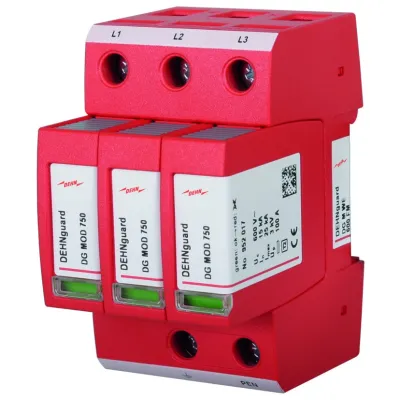 DEHN Überspannungsableiter DEHNguard M DG M WE 600 FM 952307 | Typ 2 | 3-polig | 600V AC | 15kA | Hutschiene | IP20