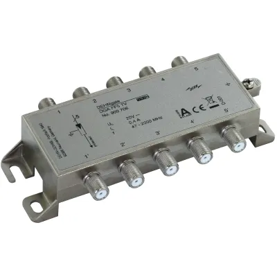 DEHN Überspannungsschutz DGA FF5 TV | 5-fach SAT-Ableiter 75 Ohm | F-Anschlüsse | 5–2400 MHz | Aufputz