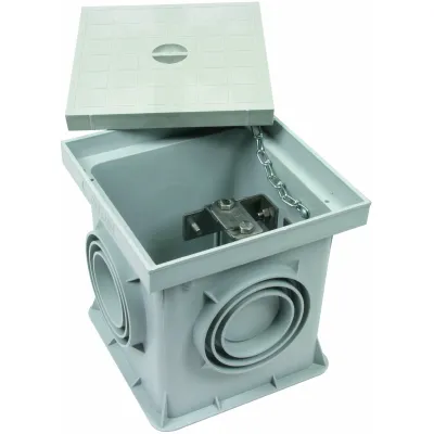 DEHN UF-Trennstellenkasten 549050 | Blitzschutz Trennkasten | Unterflurmontage | Kunststoff | 197x197x204mm