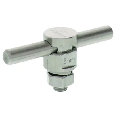 DEHN UNI-KS-Verbinder 540122 | Rundleiter 6-10 mm | Edelstahl V4A | 100 kA blitzstromtragfähig