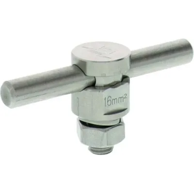 DEHN UNI-KS-Verbinder 540122 | Rundleiter 6-10 mm | Edelstahl V4A | 100 kA blitzstromtragfähig