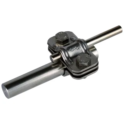 DEHN Trennklemme 459119 UNI UTK 8.10/16 | Rundleiter 8–10mm/16mm | Edelstahl V2A unbehandelt | mit Zwischenplatte