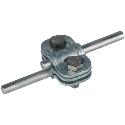 DEHN Trennklemme 459003 | UNI-Trennklemme DIN EN 62561-1 | 2x Rundleiter 7-10mm | Stahl feuerverzinkt | M8 Schraube