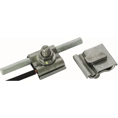 DEHN Uni-Erdungsklemme 540260 | Rundleiter 8-10mm | 4-50mm² | M10 Schraube | Edelstahl | Blitzschutz | PV-Anlagen