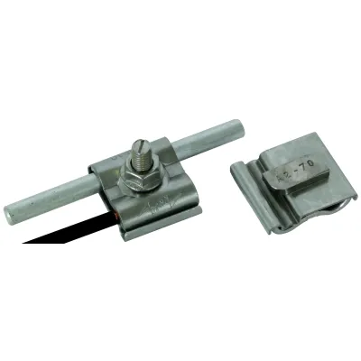 DEHN UNI-Erdungsklemme 540250 | Blitzschutzklemme Rundleiter 8-10mm | 4-50mm² | Edelstahl V2A | M8 Schraube