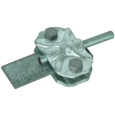 DEHN Verbindungs-/Trennklemme 454100 | Erdungsverbinder DIN EN 62561-1 | Rundleiter 7-10 mm | Stahl feuerverzinkt
