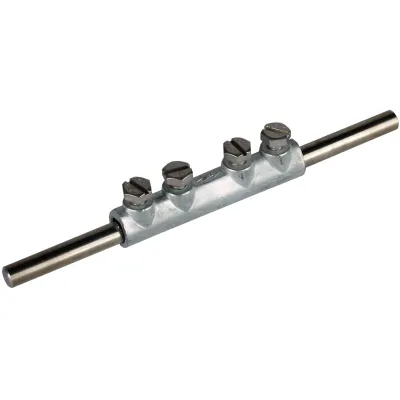 DEHN Verbindungsmuffe ZG 385203 | Muffenverbinder Rundleiter 8mm | Zinkdruckguss | M6 Schraube | 100kA