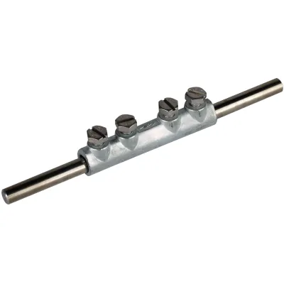 DEHN Verbindungsmuffe ZG 385203 | Muffenverbinder Rundleiter 8mm | Zinkdruckguss | M6 Schraube | 100kA