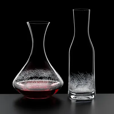 BOHEMIA CRISTAL Dekanter Trés chic 1,5l | Kristallglas | Pantographie-Verzierung | elegantes Design | mundgeblasen