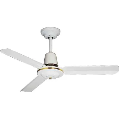 DeKo Deckenventilator BC 225 | 120 cm Ø | Umluftventilator | 3 Metallflügel | Wanddrehzahlsteller | weiß