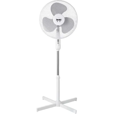 Dekon Design Standventilator Stratos B418 | 40 cm Ø | 45 W | 3 Stufen | höhenverstellbar | oszillierend | weiß